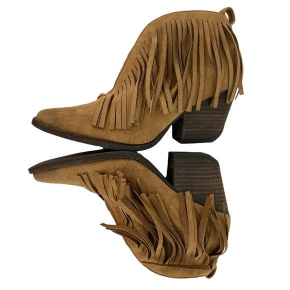 New Coconuts by Matisse Lambert Fringe Ankle Boot Size 6.5M Brown Distressed - Picture 5 of 10